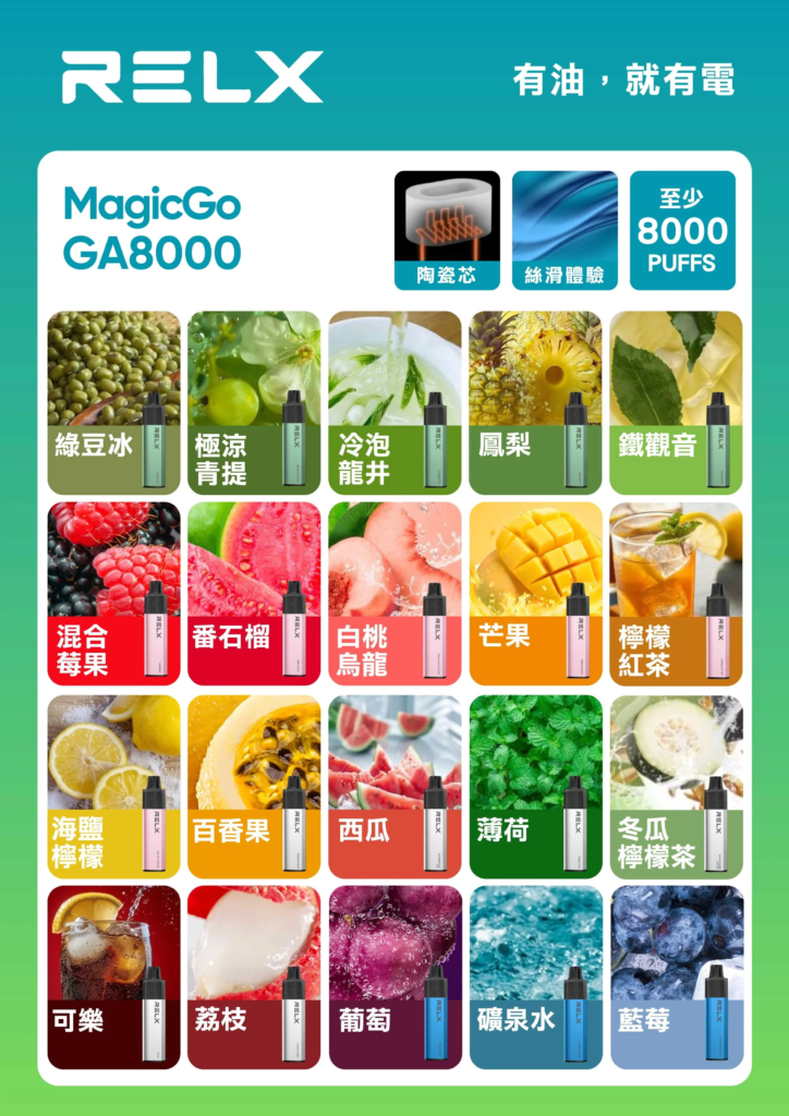 RELX-GA8000-28款口味-2026最新系列